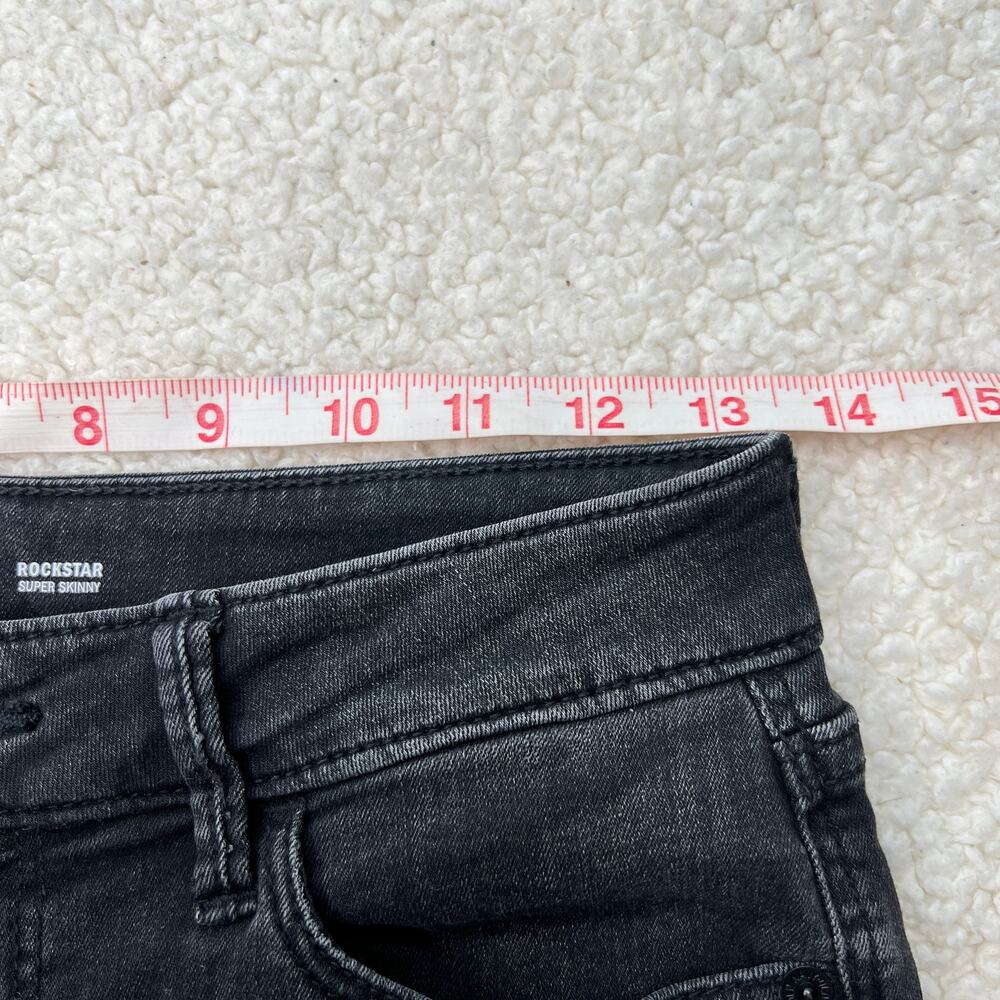 Old Navy Rockstar Super Skinny Black Stone Wash 4 - Picture 8 of 10